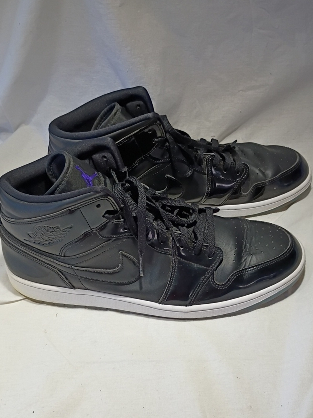 Nike Air Jordan 1 Mid SE Space Jam DV1308-004 Black Leather Men's Size 15
